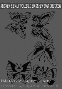 Malvorlagen Schmetterling-3