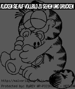 Malvorlagen Garfield-2