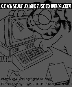 Malvorlagen Garfield-4