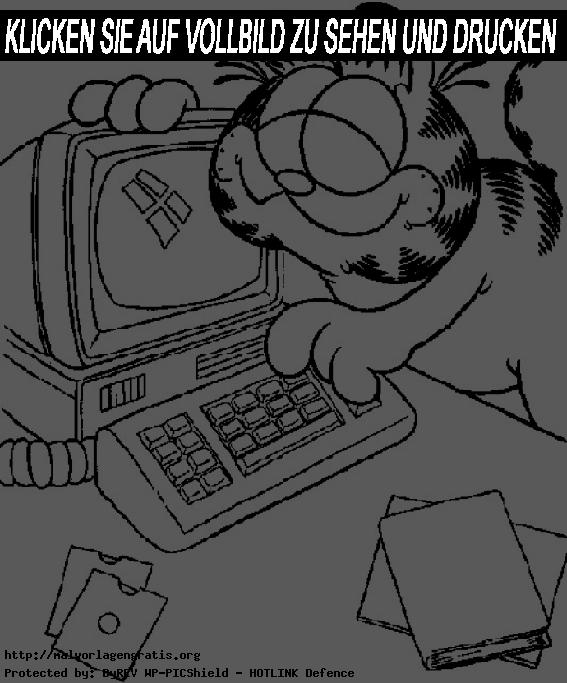 Malvorlagen Garfield-4