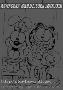 Malvorlagen Garfield-8