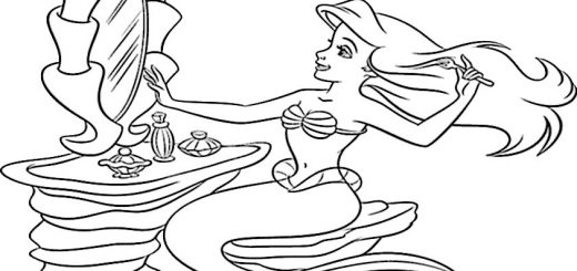 malvorlagen gratis arielle-14